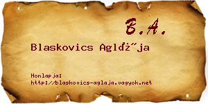 Blaskovics Aglája névjegykártya